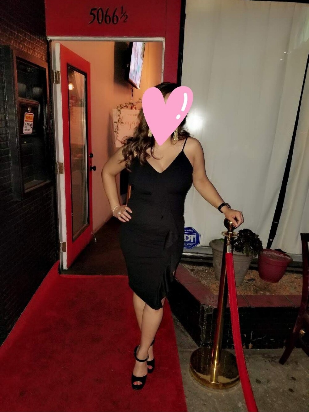 Guess Black Ruffle-Front Spaghetti-Strap Midi Dress